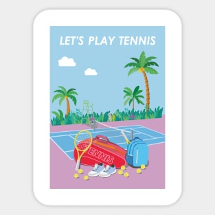Let's play tennis. Sticker